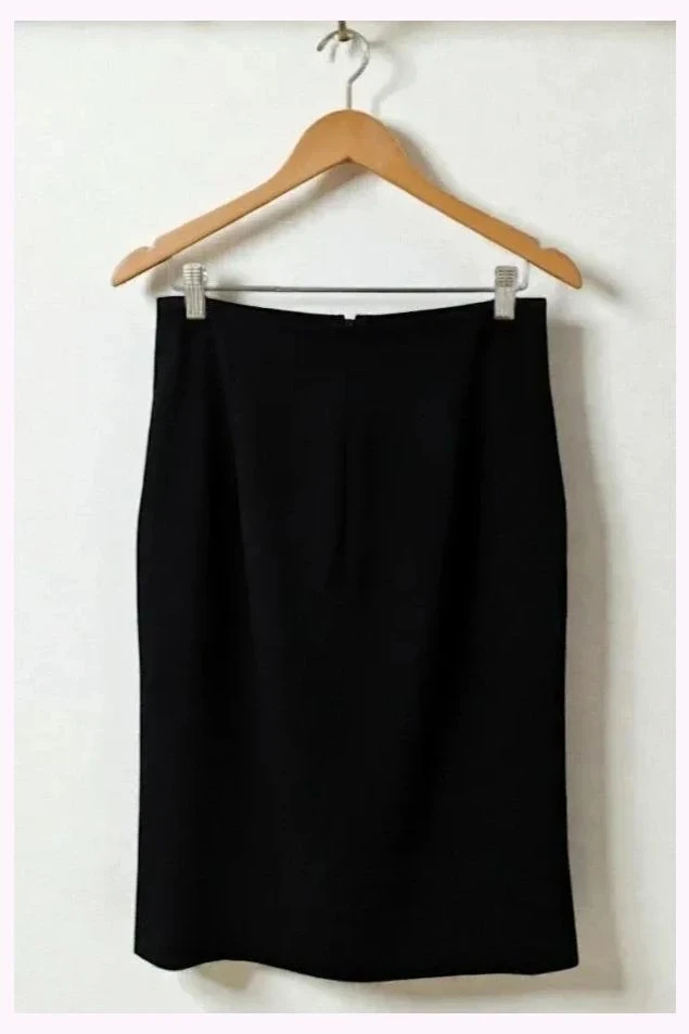 Falda Tubo Negra Elegante • Jupe Crayon Noire Chic • Black Business Pencil Skirt